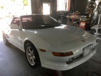 SW20MR2  フロントバンパー変形修理とリップ塗装でお預かり♫