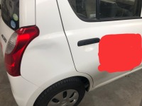 働く軽自動車スズキアルト ぶつけてしまいベッコリ凹んだリアフェンダー板金修理!