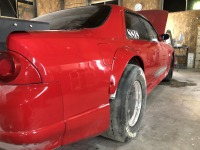 ドラッグマシンのI様R33スカイライン ドラッグ専用のフージャータイヤ装着完了♫