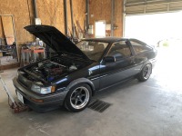 数年ぶりにお会いしたH様は乗り換えた車もまたAE86♫  ユーザー車検のご依頼です♫