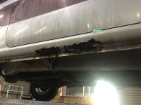 三菱パジェロミニ ステップパネルのサビ修理依頼