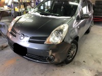 リサイクルパーツを使用した修理 日産ノートの前廻り修理依頼