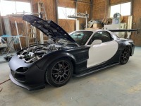 TさまのマツダRX-７ FD3S  ブリブリのワイドフェンダーに合わせたニューホイールがカッコ良い♪