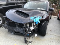 単独事故発生 車両保険未加入の大破したスバルGRBインプレッサ修理依頼