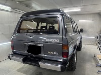 ランクル70のあちこち色褪せやパテ割れのリフレッシュ塗装依頼