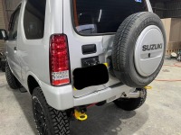 JB23ジムニー バックでぶつけてしまい損傷したリア廻り修理依頼