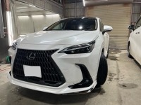 レクサスNX モデリスタフロントスポイラー割れ修理でご入庫です♪