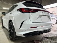 TさまのレクサスNX TRD製リアアンダーのリペイントとマフラーカッターペイントと取付で完成♪