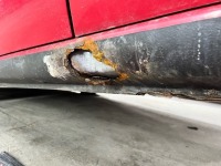 UさまのトヨタMR2 ロッカーパネルのサビ穴修理でお預かり♪