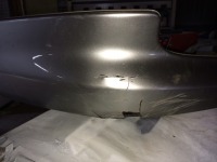 日産F50シーマ フロントスポイラー損傷箇所の修理・復復！塗装完了！！