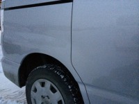 トヨタヴォクシー スライドドアとクォーターの凹み板金修理塗装完了！