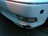 トヨタ 170系マジェスタ フロントバンパー欠け修理入庫！