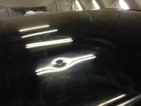 F50プレジデント ルーフ凹みの板金塗装修理が完成！搬送車で納車へ！