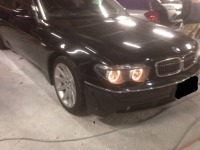 BMW745Li  運転席側リアドアのガリ傷修理！塗装作業も完了です！