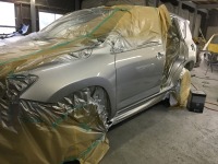 保険使用修理のトヨタRAV4 左側面全て交換による板金塗装修理完成へ！