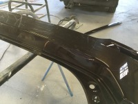 エルグランドハイウェイスター リアバンパーの凹み/変形を修理塗装！