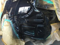 事故修理入庫のトヨタアリオン 自動車保険使用し板金塗装/部品交換！