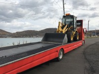 コマツ WA40 ミニショベル サビ修理と全塗装で小樽市まで引取り♪