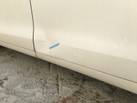 20アルファード スリップ事故でスライドドアぶつけてしまい修理依頼！