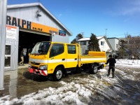 日野デュトロ2tトラック ダブルキャブ♪道路パトロールカーの指定色塗装施工完了！