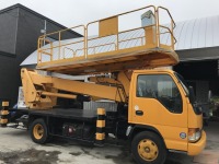 いすゞ エルフ スーパーデッキ（高所作業車）の色替え全塗装施工入庫♪
