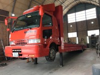 車の板金屋さんラルフ!オレンジ搬送車のマフラーが腐食により穴が空いたので交換♪