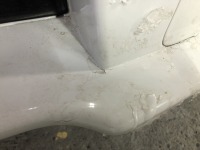 インプレッサワゴンWRXのバンパー塗装剥がれ/ヒビ割れ原因点検