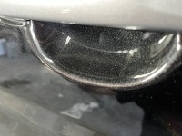 ワゴンRのアウターハンドル窪み面に塗装ゴミ噛み！磨きで解消！
