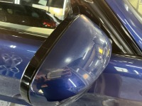 BMW320iツーリングのドアミラークリアー剥がれを簡易再塗装修理