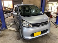 三菱eKワゴンの偏摩耗したブレーキディスクローターを新品交換してユーザー車検代行
