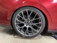 アテンザワゴンにブリッツ車高調/ワイドトレッドスペーサー取付け