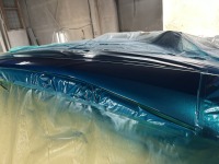 映る景色が歪む！プジョー408 GTのルーフサイド歪み取り修理！