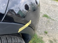 レンジローバーイヴォークのフロントバンパー塗装欠け傷を部分修理