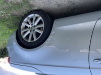 VWイオスの左リヤフェンダー凹みキズ板金塗装＆ユーザー車検代行