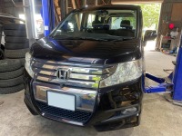 ステップワゴンのフレーム穴埋め溶接修理しユーザー車検代行合格