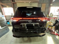 50系エスティマに社外LEDアクリル加工テールランプを配線して取り付け