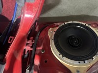 アルトラパンに専用ケーブルを引いて社外ドアスピーカー取り付け