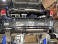 210系クラウン後期装着のストレートタイプマフラーを純正に交換