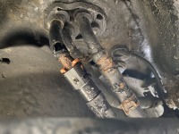 鷹目インプレッサの燃料漏れ(サビ穴が空いた配管を新品交換)修理