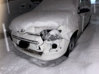 単独事故でフロント周りを損傷した法人所有プロボックスの自費修理ご依頼