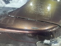 ダイハツウェイクのボンネット/フロントフェンダー塗装剥がれ修理