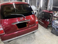 ダイハツミラジーノの車検取得修理と気になるへこみ／傷箇所を交換修理！