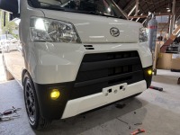 ハイゼットカーゴに持ち込み社外フォグランプ/社外ホーン取り付け