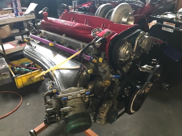 デモカー スカイライン 32GT-R RB26 HKS 2.8L Vカム エンジン完成