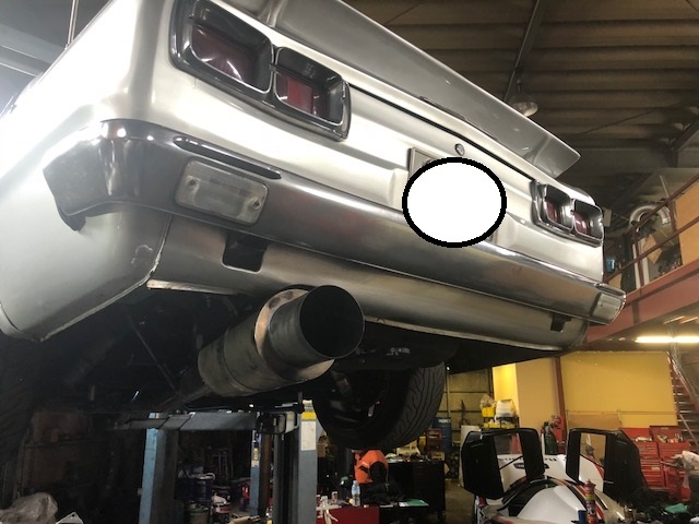 スカイライン ハコスカ 競技用 ワンオフ チタンマフラー加工