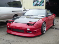 180SX フロントバンパースポイラー 塗装・取付！