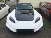 ガレージライズアップ デモカー S2000 Z.S.S. カーボンボンネット 取り付け！