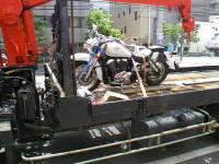 ホンダシャドウ　バイクの事故車　引き取り！修理！