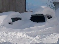 本日の天候！　晴天ですが、除雪しないと大変です。