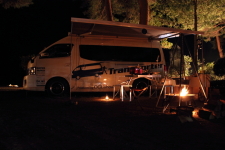 トランポ車中泊でキャンプにお出掛け：奥飛騨温泉郷オートキャンプ場